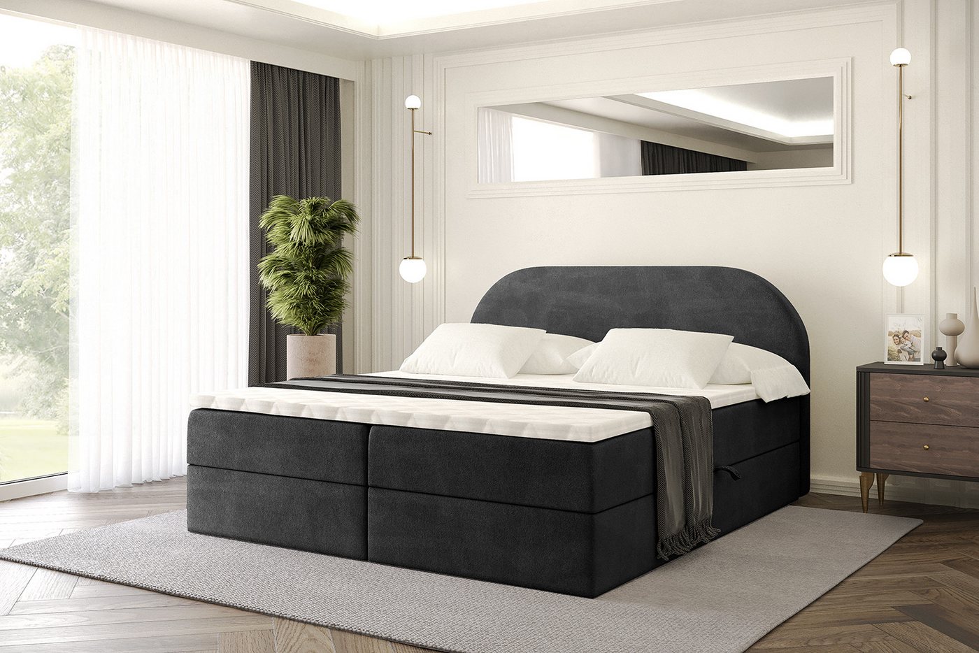 ALTDECOR Boxbett NOX (Multipocket-Matratze H4, H3 Matratze Bonellfederung, Topper, Kopfteil) von ALTDECOR