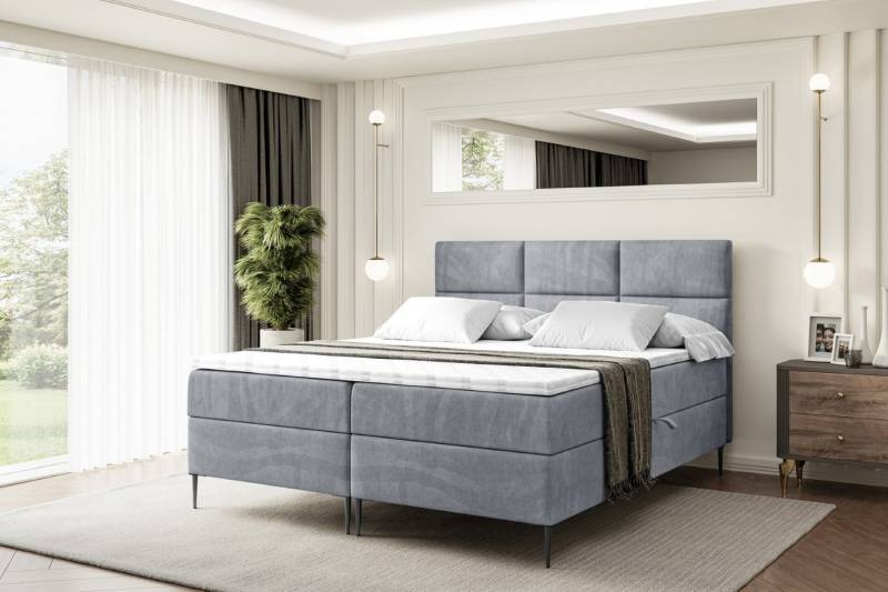 ALTDECOR Boxbett OHIO-F (Multipocket-Matratze H4, H3 Matratze Bonellfederung, Topper, Kopfteil) von ALTDECOR