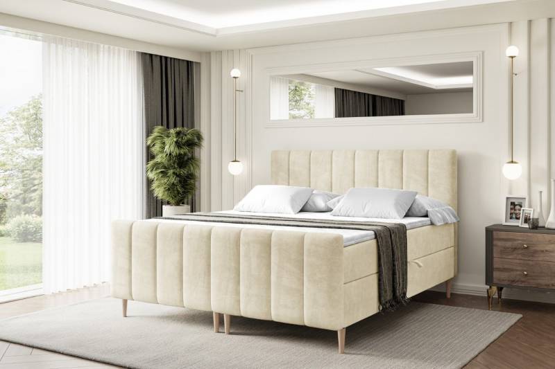 ALTDECOR Boxbett OTTA-F-Z (Multipocket-Matratze H4, H3 Matratze Bonellfederung, Topper, Kopfteil) von ALTDECOR
