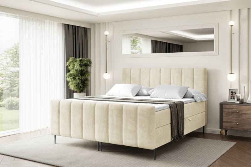 ALTDECOR Boxbett OTTA-F-Z (Multipocket-Matratze H4, H3 Matratze Bonellfederung, Topper, Kopfteil) von ALTDECOR