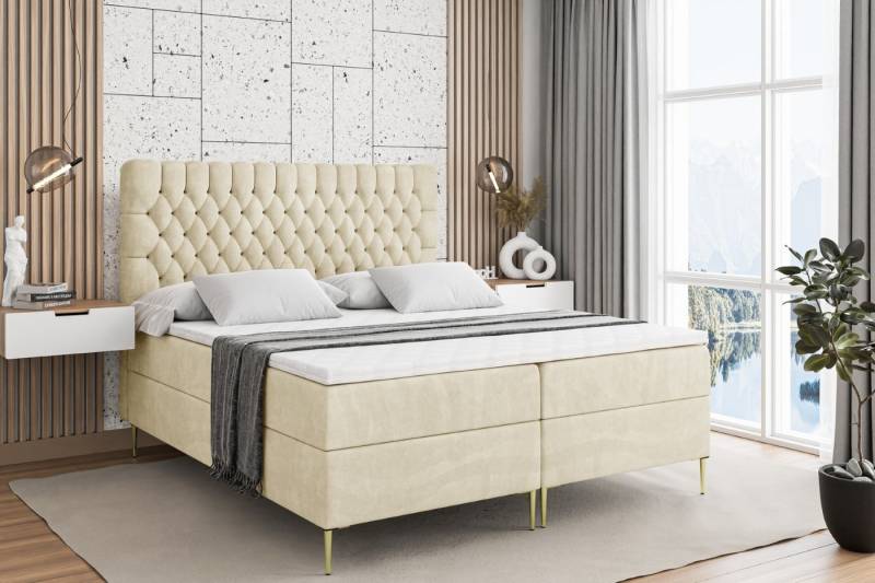 ALTDECOR Boxbett SERENE-F (Multipocket-Matratze H4, H3 Matratze Bonellfederung, Topper, Kopfteil) von ALTDECOR