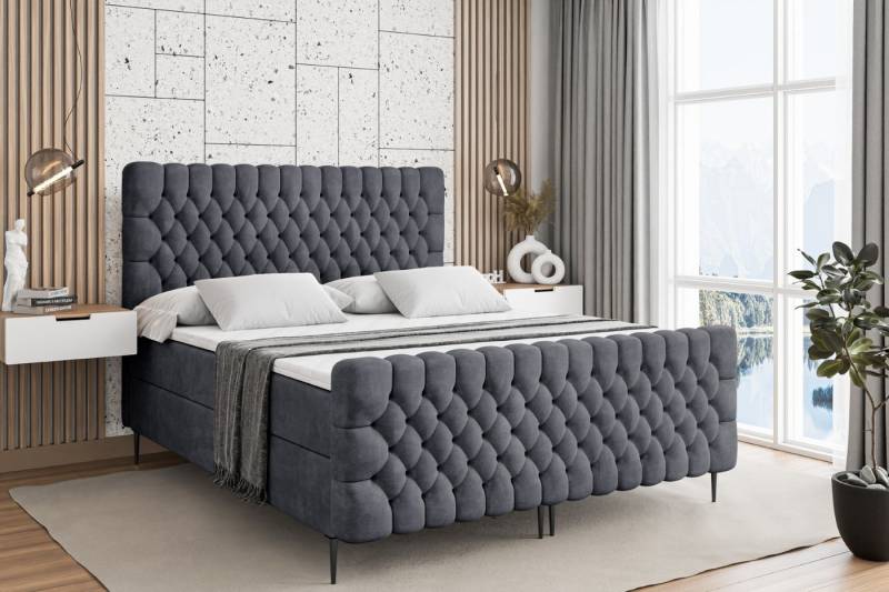 ALTDECOR Boxbett SERENE-F-Z (Multipocket-Matratze H4, H3 Matratze Bonellfederung, Topper, Kopfteil) von ALTDECOR
