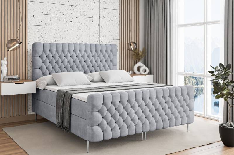 ALTDECOR Boxbett SERENE-F-Z (Multipocket-Matratze H4, H3 Matratze Bonellfederung, Topper, Kopfteil) von ALTDECOR