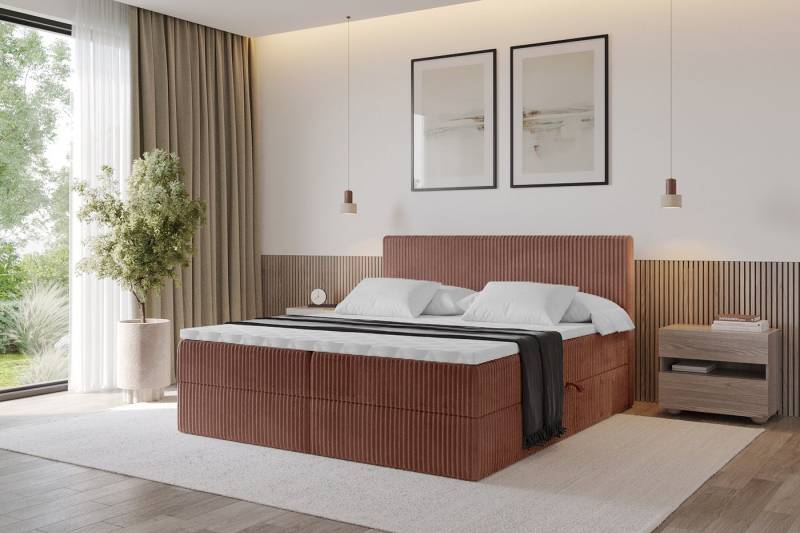 ALTDECOR Boxbett TOLO (Multipocket-Matratze H4, H3 Matratze Bonellfederung, Topper, Kopfteil) von ALTDECOR