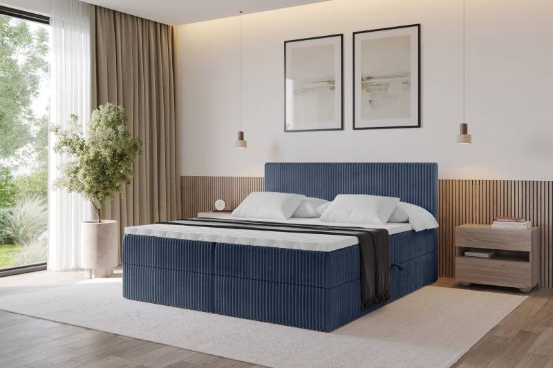 ALTDECOR Boxbett TOLO (Multipocket-Matratze H4, H3 Matratze Bonellfederung, Topper, Kopfteil) von ALTDECOR