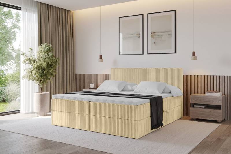 ALTDECOR Boxbett TOLO (Multipocket-Matratze H4, H3 Matratze Bonellfederung, Topper, Kopfteil) von ALTDECOR