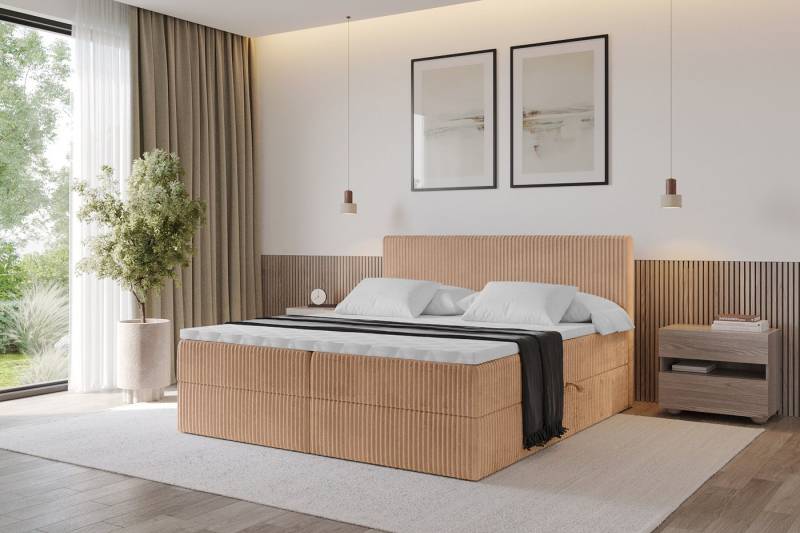 ALTDECOR Boxbett TOLO (Multipocket-Matratze H4, H3 Matratze Bonellfederung, Topper, Kopfteil) von ALTDECOR