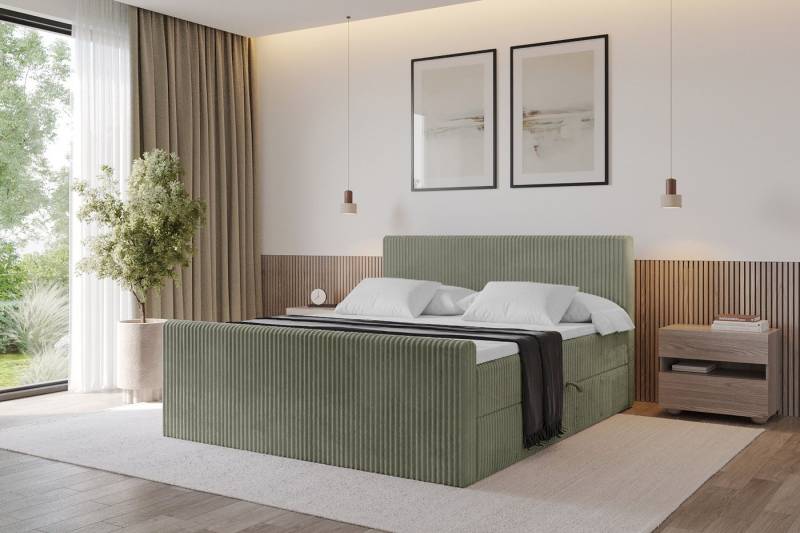 ALTDECOR Boxbett TOLO-Z (Multipocket-Matratze H4, H3 Matratze Bonellfederung, Topper, Kopfteil), Doppelbett mit Fußteil von ALTDECOR