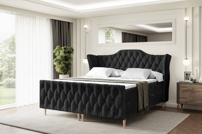 ALTDECOR Boxbett VILA-F-Z (Multipocket-Matratze H4, H3 Matratze Bonellfederung, Topper, Kopfteil) von ALTDECOR