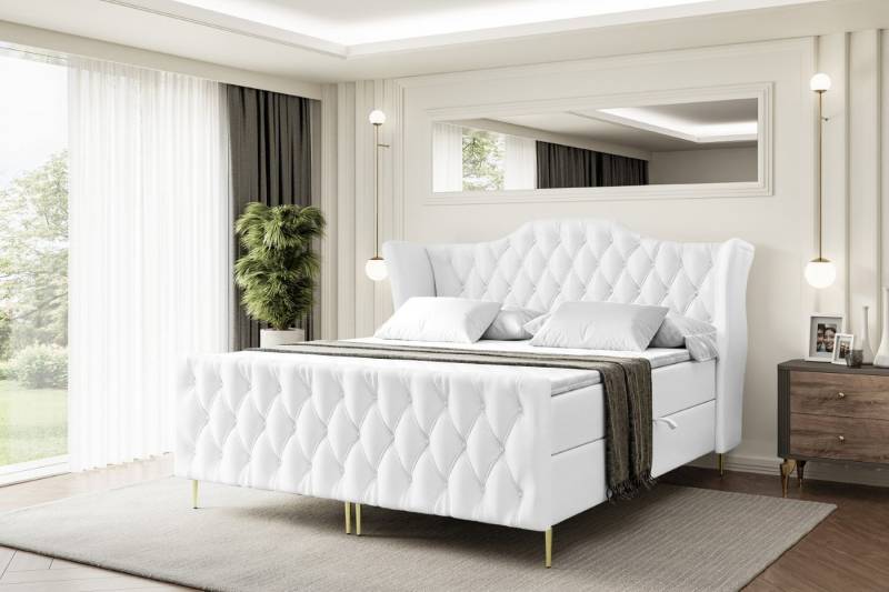 ALTDECOR Boxbett VILA-F-Z (Multipocket-Matratze H4, H3 Matratze Bonellfederung, Topper, Kopfteil) von ALTDECOR