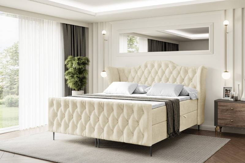 ALTDECOR Boxbett VILA-F-Z (Multipocket-Matratze H4, H3 Matratze Bonellfederung, Topper, Kopfteil) von ALTDECOR