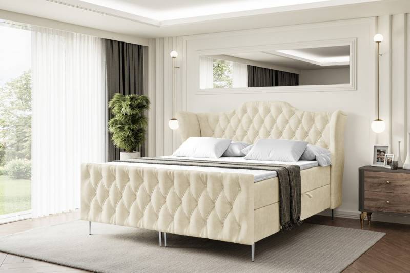 ALTDECOR Boxbett VILA-F-Z (Multipocket-Matratze H4, H3 Matratze Bonellfederung, Topper, Kopfteil) von ALTDECOR