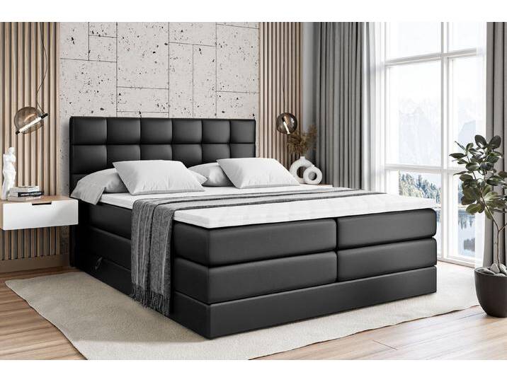 ALTDECOR Boxspringbett APO KING (mit Matratze und Lattenrost Topper Polsterbett mit Bettkasten Boxbett), H4 Multipocket, H3 Bonellfederung, Doppelbett Springboxbett von ALTDECOR