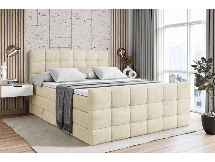 ALTDECOR Boxspringbett APO-Z KING (mit Matratze und Lattenrost Topper Polsterbett mit Bettkasten Boxbett), H4 Multipocket, H3 Bonellfederung, Doppelbett Springboxbett von ALTDECOR