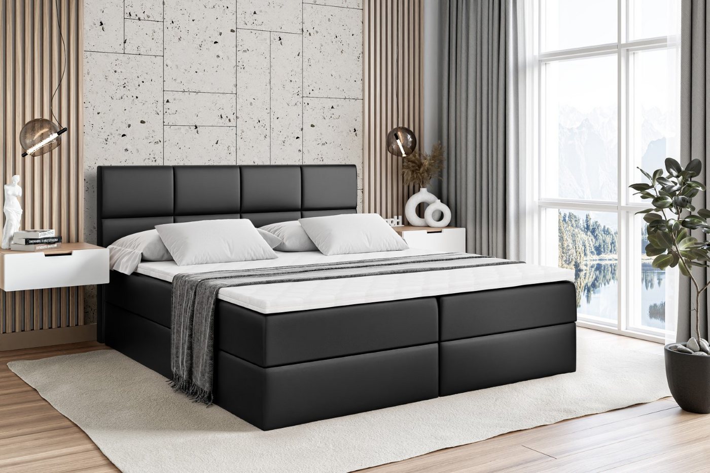 ALTDECOR Boxbett ARDENI (Multipocket-Matratze H4, H3 Matratze Bonellfederung, Topper, Kopfteil) von ALTDECOR