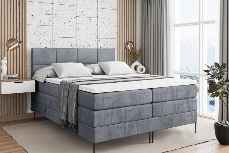 ALTDECOR Boxspringbett ARDENI-F KING (Multipocket-Matratze H4, H3 Matratze Bonellfederung, Topper, Kopfteil) von ALTDECOR
