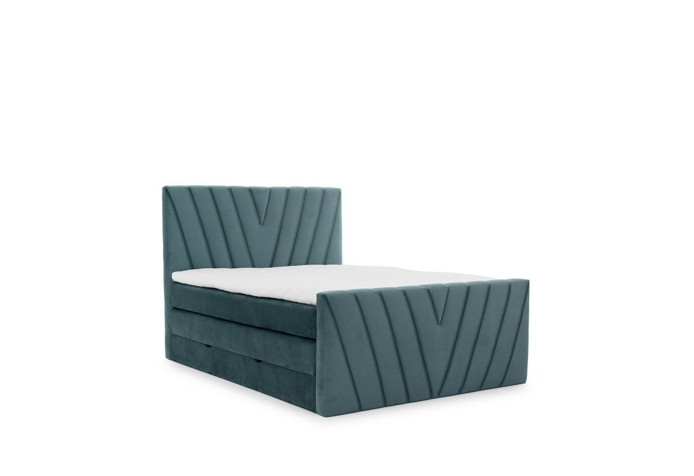 ALTDECOR Boxspringbett ASTELL (Multipocket-Matratze, H3 Matratze Bonellfederung, Topper, Kopfteil) von ALTDECOR