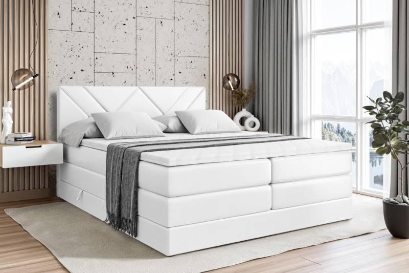 ALTDECOR Boxspringbett BARWA KING (Multipocket-Matratze H4, H3 Matratze Bonellfederung, Topper, Kopfteil) von ALTDECOR