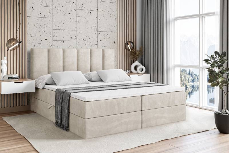 ALTDECOR Boxbett BOXI1 (Multipocket-Matratze H4, H3 Matratze Bonellfederung, Topper, Kopfteil) von Altdecor