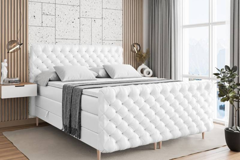 ALTDECOR Boxspringbett BOXI8-F-Z KING (Multipocket-Matratze H4, H3 Matratze Bonellfederung, Topper, Kopfteil) von ALTDECOR