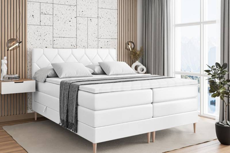 ALTDECOR Boxspringbett CATOR-F KING (Multipocket-Matratze H4, H3 Matratze Bonellfederung, Topper, Kopfteil) von ALTDECOR