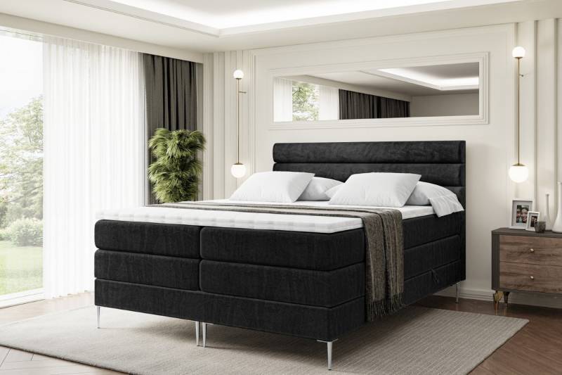 ALTDECOR Boxspringbett CELESTIA-F KING (Multipocket-Matratze H4, H3 Matratze Bonellfederung, Topper, Kopfteil) von ALTDECOR
