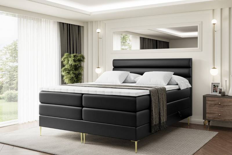 ALTDECOR Boxspringbett CELESTIA-F KING (Multipocket-Matratze H4, H3 Matratze Bonellfederung, Topper, Kopfteil) von ALTDECOR
