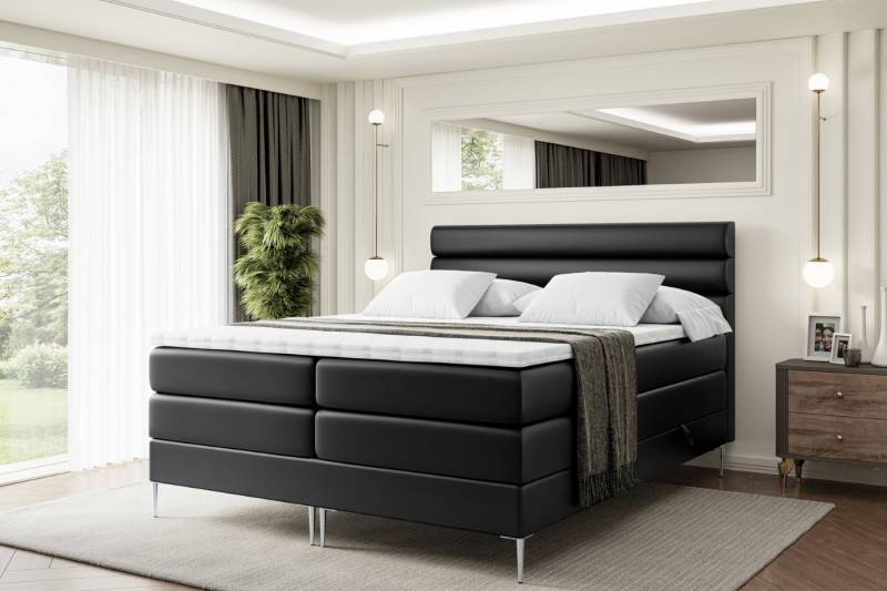 ALTDECOR Boxspringbett CELESTIA-F KING (Multipocket-Matratze H4, H3 Matratze Bonellfederung, Topper, Kopfteil) von ALTDECOR