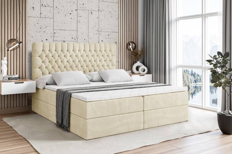 ALTDECOR Boxbett SERENE (Multipocket-Matratze H4, H3 Matratze Bonellfederung, Topper, Kopfteil) von ALTDECOR