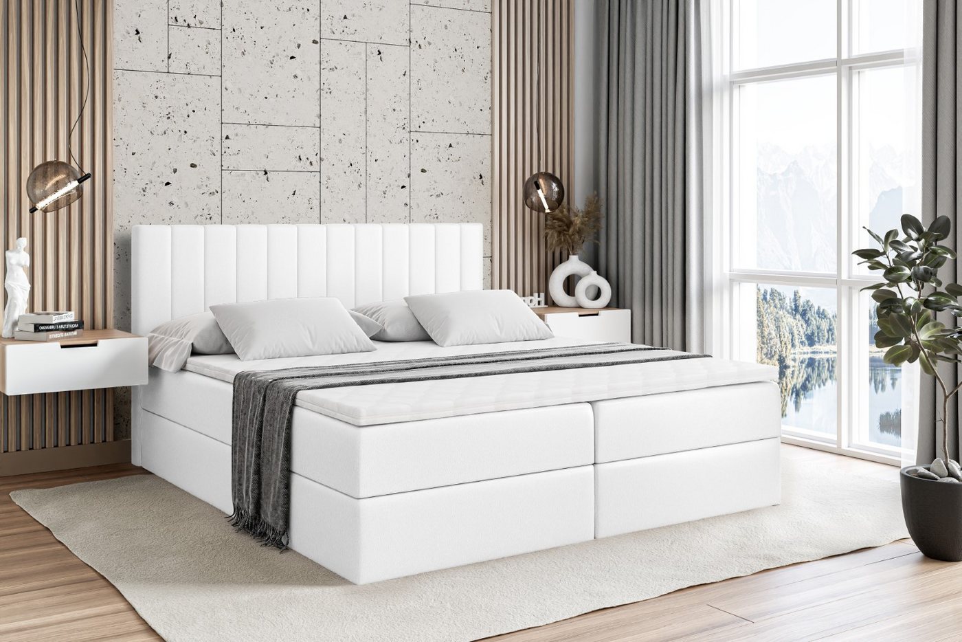 ALTDECOR Boxbett EDITA (Multipocket-Matratze H4, H3 Matratze Bonellfederung, Topper, Kopfteil) von ALTDECOR