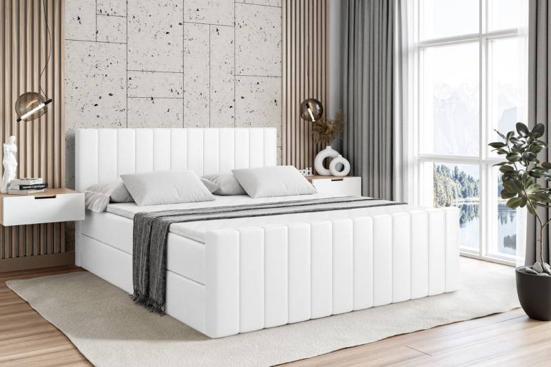 ALTDECOR Boxbett EDITA-Z (Multipocket-Matratze H4, H3 Matratze Bonellfederung, Topper, Kopfteil), Doppelbett mit Fußteil von ALTDECOR