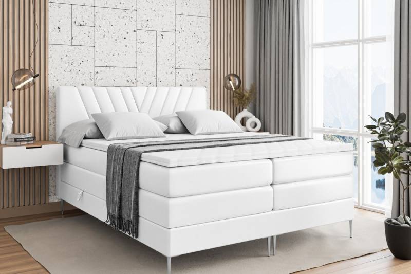ALTDECOR Boxspringbett ERNINA-F KING (Multipocket-Matratze H4, H3 Matratze Bonellfederung, Topper, Kopfteil) von ALTDECOR