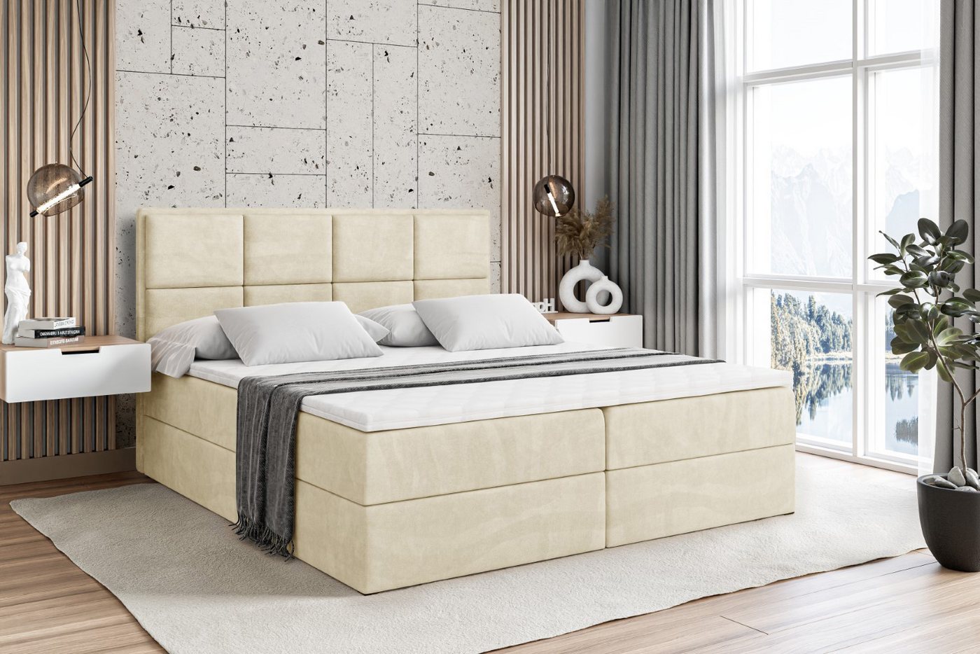 ALTDECOR Boxbett NOVA (Multipocket-Matratze H4, H3 Matratze Bonellfederung, Topper, Kopfteil) von ALTDECOR