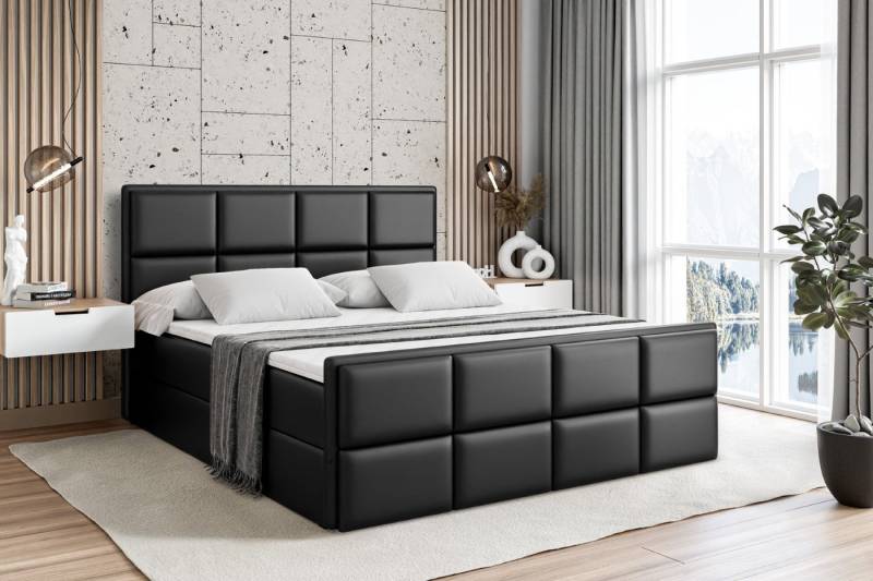 ALTDECOR Boxbett NOVA-Z (Multipocket-Matratze H4, H3 Matratze Bonellfederung, Topper, Kopfteil), Doppelbett mit Fußteil von ALTDECOR