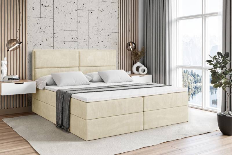 ALTDECOR Boxbett AURA (Multipocket-Matratze H4. H3 Matratze Bonellfederung. Topper. Kopfteil) von ALTDECOR