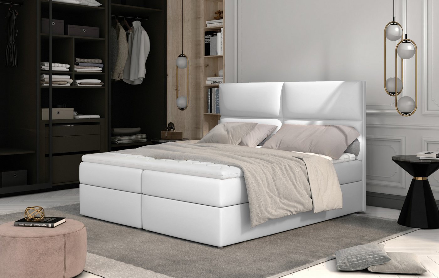 ALTDECOR Boxspringbett GLOW (Bettkasten, H3 Matratze Bonellfederung, Topper, Kopfteil) von ALTDECOR