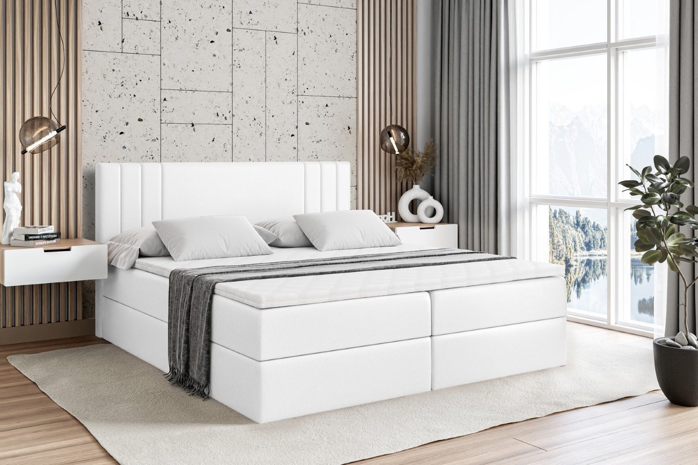 ALTDECOR Boxbett IDRIKO (Multipocket-Matratze H4, H3 Matratze Bonellfederung, Topper, Kopfteil) von ALTDECOR
