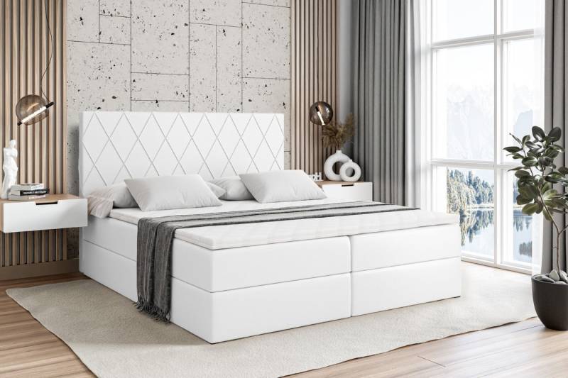 ALTDECOR Boxbett LEPARO (Multipocket-Matratze H4. H3 Matratze Bonellfederung. Topper. Kopfteil) von ALTDECOR