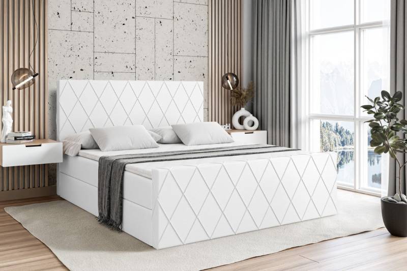 ALTDECOR Boxbett LEPARO-Z (Multipocket-Matratze H4. H3 Matratze Bonellfederung. Topper. Kopfteil) von ALTDECOR