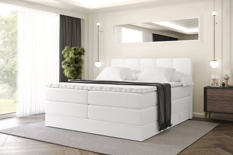 ALTDECOR Boxspringbett LIRO KING (Multipocket-Matratze H4, H3 Matratze Bonellfederung, Topper, Kopfteil) von ALTDECOR