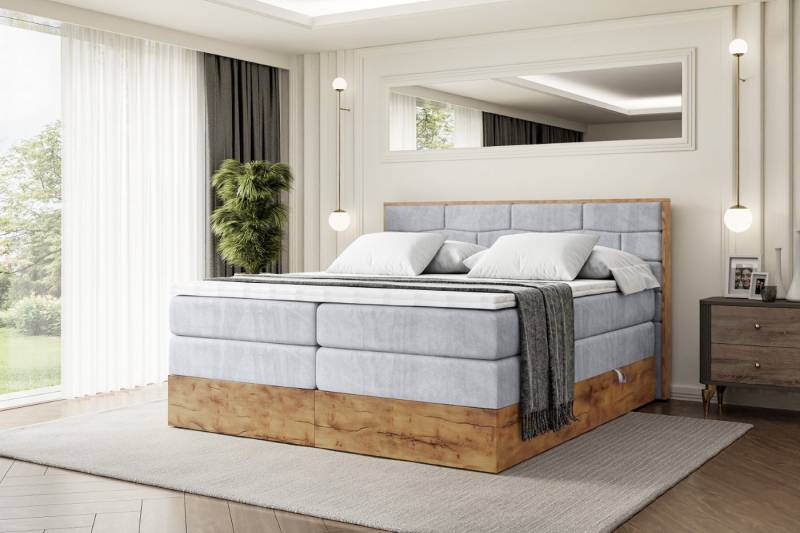 ALTDECOR Boxspringbett LOLLI8 KING (Multipocket-Matratze H4, H3 Matratze Bonellfederung, Topper, Kopfteil) von ALTDECOR