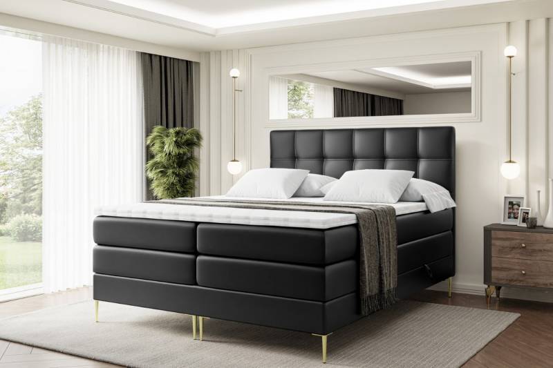 ALTDECOR Boxspringbett MARCE-F KING (Multipocket-Matratze H4, H3 Matratze Bonellfederung, Topper, Kopfteil) von ALTDECOR