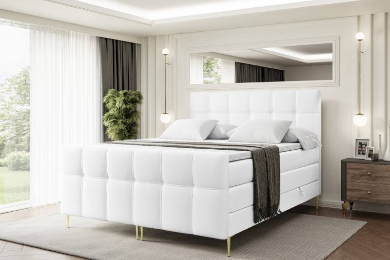 ALTDECOR Boxspringbett MARCE-F-Z KING (Multipocket-Matratze H4, H3 Matratze Bonellfederung, Topper, Kopfteil) von ALTDECOR