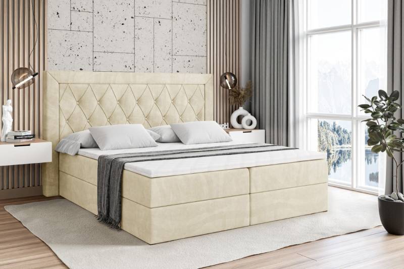 ALTDECOR Boxbett NOEL (Multipocket-Matratze H4. H3 Matratze Bonellfederung. Topper. Kopfteil) von ALTDECOR