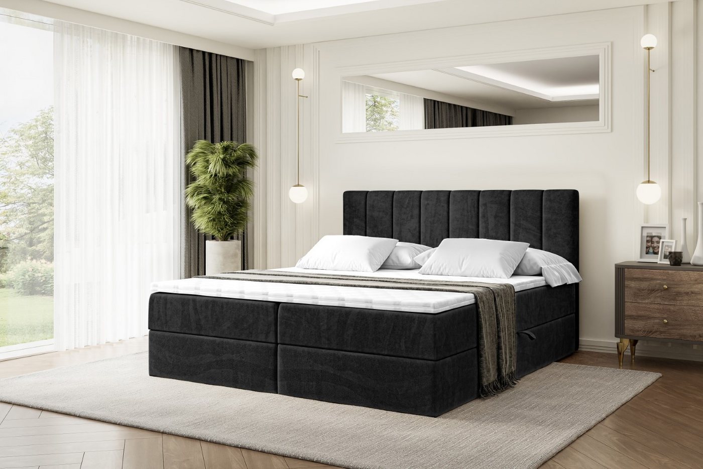 ALTDECOR Boxbett OTTA (Multipocket-Matratze H4, H3 Matratze Bonellfederung, Topper, Kopfteil) von ALTDECOR