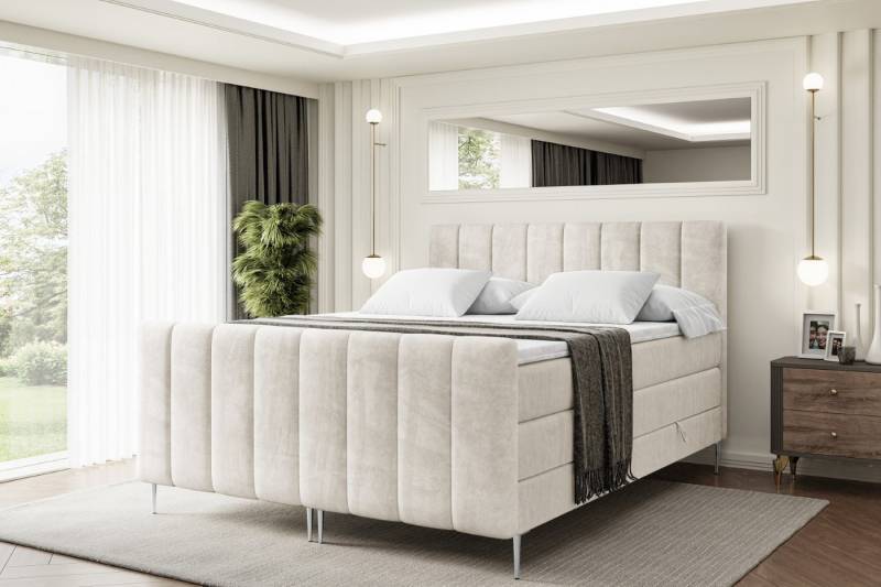 ALTDECOR Boxspringbett OTTA-F-Z KING (Multipocket-Matratze H4, H3 Matratze Bonellfederung, Topper, Kopfteil) von ALTDECOR