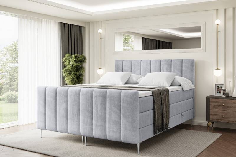 ALTDECOR Boxspringbett OTTA-F-Z KING (Multipocket-Matratze H4, H3 Matratze Bonellfederung, Topper, Kopfteil) von ALTDECOR