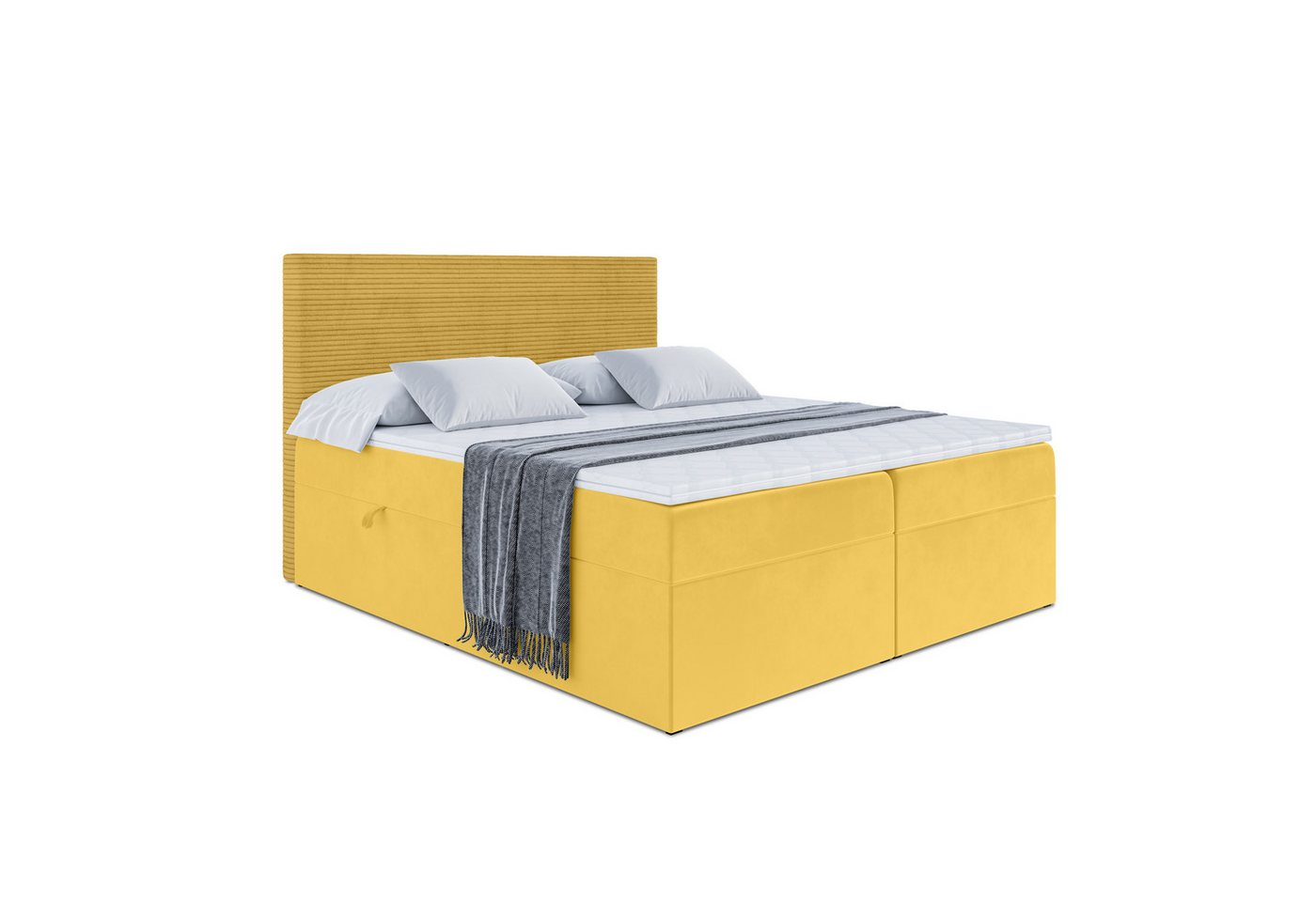 ALTDECOR Boxspringbett PRESTON (Multipocket-Matratze H4. H3 Matratze Bonellfederung. Topper. Kopfteil) von ALTDECOR