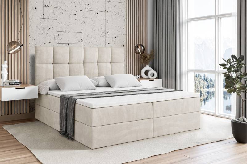 ALTDECOR Boxbett RICAR (Multipocket-Matratze H4. H3 Matratze Bonellfederung. Topper. Kopfteil) von ALTDECOR