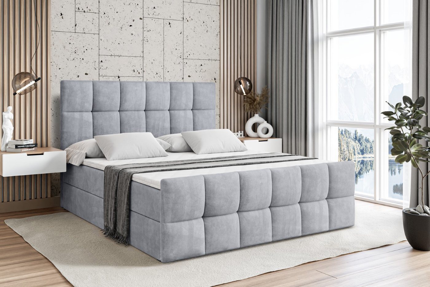 ALTDECOR Boxbett RICAR-Z (Multipocket-Matratze H4. H3 Matratze Bonellfederung. Topper. Kopfteil) von ALTDECOR
